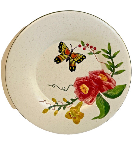 Butterfly candle plate cottage - candle,