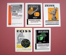 5 Depliants pubblicitari prodotti Zeiss polarimetro fotometro rifrattometro 