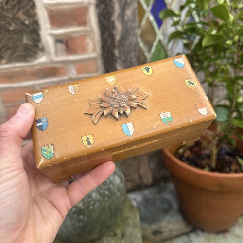 Vintage wood music box - vintage,