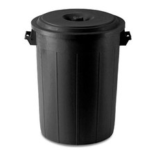 Stefanplast Bidone (70Lt) con coperchio Nero 25080+25980