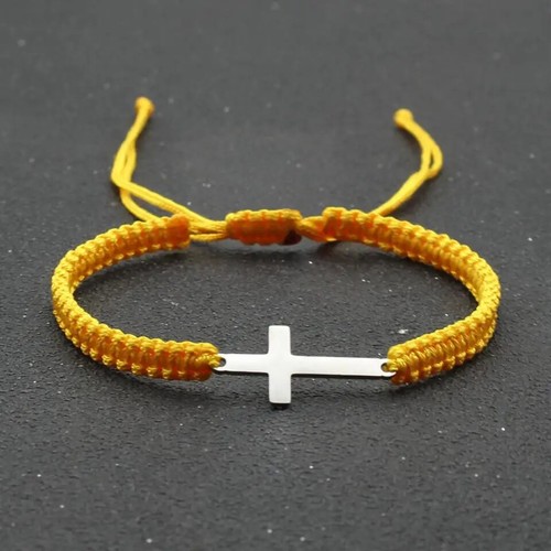 Bracciale croce tessuto - croce, a