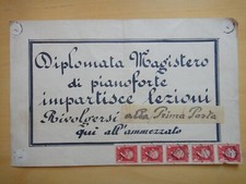 1919 circa-LEZIONI DI PIANOFORTE-MUSICA-ANNUNCIO DI MAESTRA+
