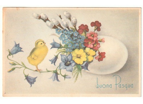Buona pasqua cartolina vintage - buona,