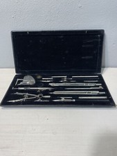 Set Compasso Da Precisione “Nestler”Tedesco Anni 50 Con Custodia-Vari Strumenti