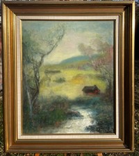 Dipinto A Olio Svedese Su