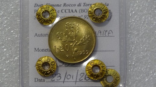 Lire 1959 ramo quercia - di,