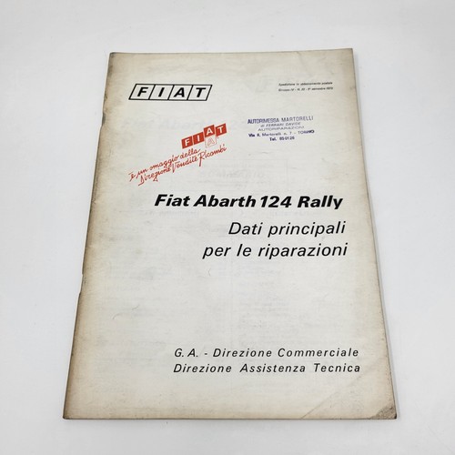 Fiat abarth 124 rally dati - -,