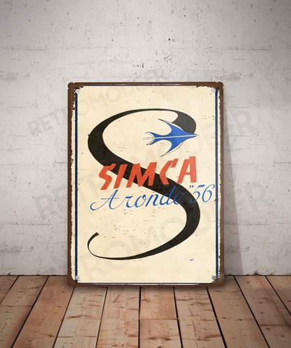 Plaque métal vintage - , simca