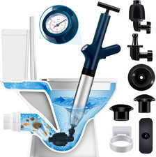 Stura WC a Pressione Con Barometro – Pompa Stura Scarichi Ad Aria Compressa 5 in