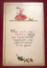 US CARD - IN RILIEVO - BUON COMPLEANNO - PRIMO '900