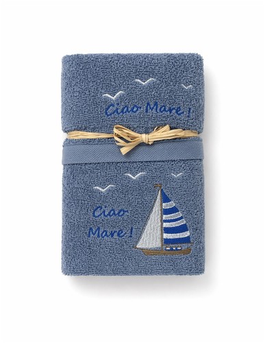 Set asciugamani bagno blu - set,