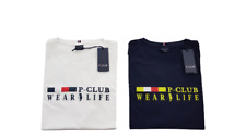 T-shirt maglia uomo P-CLUB fluo girocollo in cotone manica corta L XL 2XL 3XL