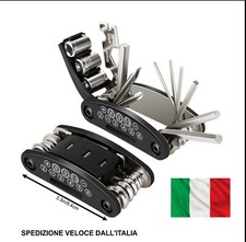 Multifunzione Bicicletta Kit 16 in 1 Attrezzi chiavi per Riparazione Bici Bike