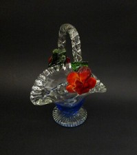 ✅ ANTICO CESTO IN VETRO DI MURANO EPOCA 1960 GLASS ANTIQUE - 3453