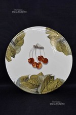 Piatto Porta Torta Deruta Con Ciliegie 31cm