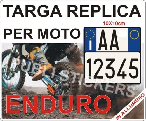 Targa replica alluminio per - targa,