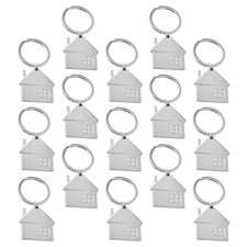 15 Pcs Portachiavi Casetta Ciondolo Forma Di Casa Pendenti Chiave