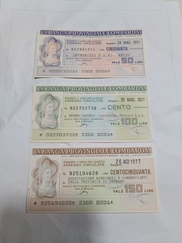 Mini assegni banca provinciale - mini,