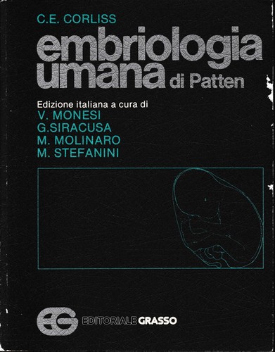 Embriologia umana patten - embriologia, di