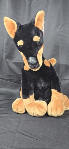 Peluche dobermann cane seduto - peluche,