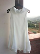 Brums vestito da bambina per cerimonia bianco tg. 7/8 anni fodera con gala pizzo