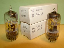 6072 PAIR PENTALAB TUBE PRE NOS TESTED BY TV7 TUBE TESTER MIL GRADE