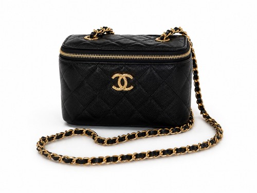 Borsa chanel nera trapuntata - borsa,