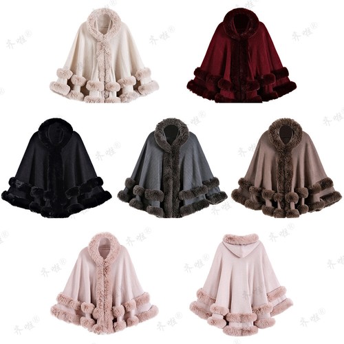 Poncho donna pelliccia