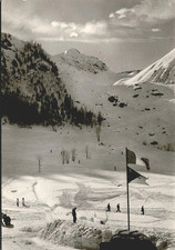 da774 cartolina  lizzola alta valle seriana campi di sci bergamo