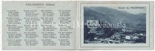 1931 Saluti da POLCENIGO Panorama Poesia Udine Cartolina doppia 