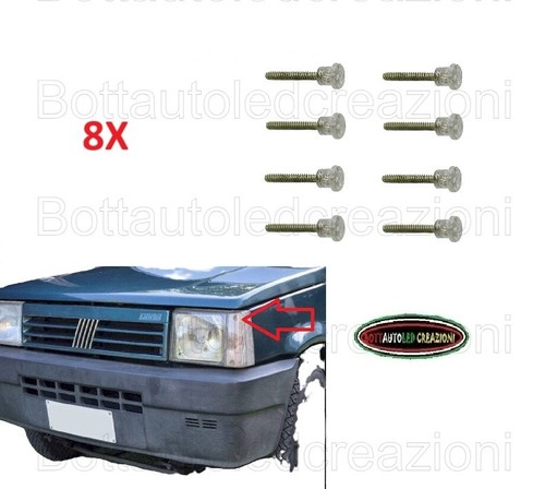 Viti bianche fanali fiat - 8x,