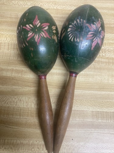 Maracas verde vintage dipinto