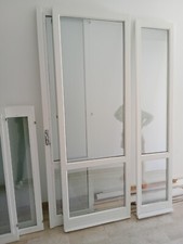 Infissi in legno a battente, 3balconi+2finestre restaurati, bianchi, SENZA TELAI