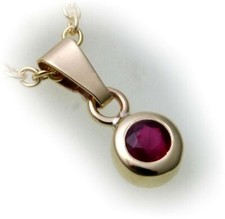 Pendente Donna Rubino In Oro