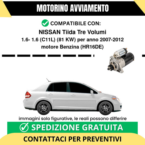 Motorino avviamento nissan - motorino,