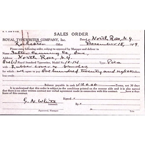 1919 royal typewriter company - 1919,