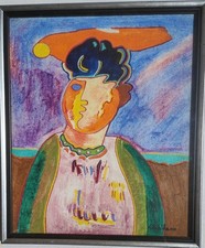 SCHIFANO Luciano, Olio su tela 25 x 30 Autentico