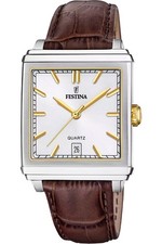 Festina Orologio da Uomo Rettangolare Bicolore Con Cinturino IN Pelle F20681/4