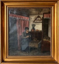 Quadro a Olio Stile Liberty