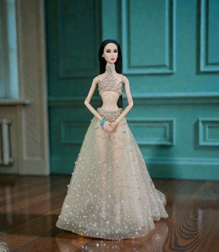 Elegante abito con - perline, di