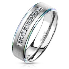 Anello Acciaio Inox Arcobaleno