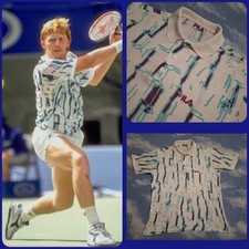 POLO Tennis shirt 80's FILA BORIS BECKER TG.50 - M circa made in Italy RARE 