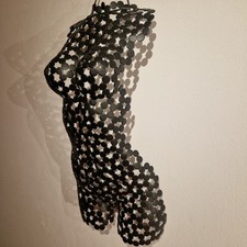 Stainless Steel Wall Sculpture – Female Torso – Handcrafted TIG Welded Art