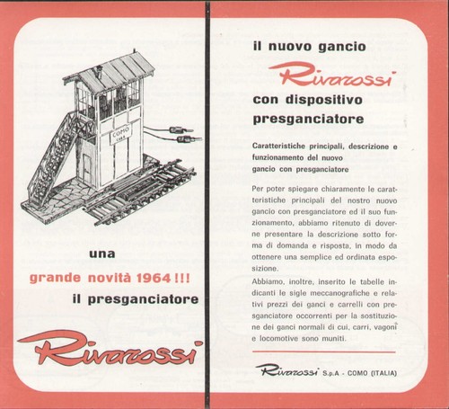 Catalogo rivarossi 1964 - catalogo,