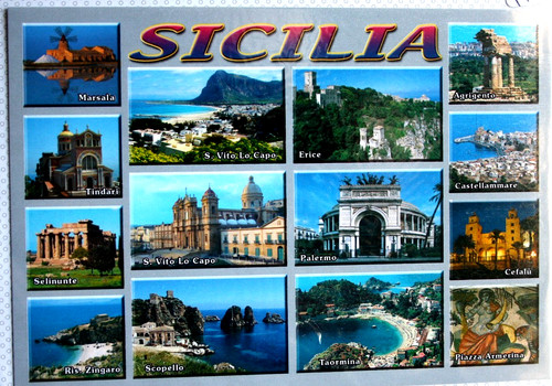 Cartolina sicilia panorami - cartolina,