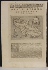 MADAGASCAR 1572 TOMMASO PORCACCHI INSOLITA ANTICA MAPPA INCISA RAME ORIGINALE
