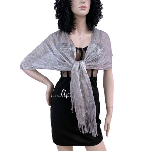 Grigio elegante stola scialle - grigio,