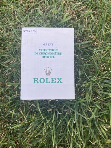 Rolex 69173 garantiecard - rolex,