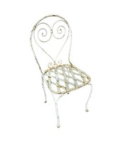 Sedia in ferro battuto bianco