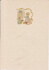 BB226-LETTERINA DI NATALE CON ANGIOLETTI NON SCRITTA